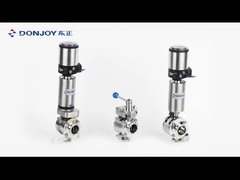 12'' Manual mixture proof butterfly valves Stainless steel 304 / 316L  with pull handle