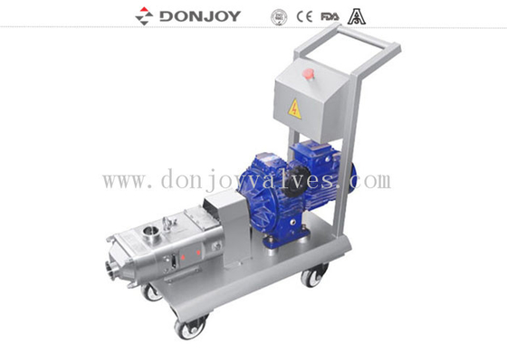 Milk Cheese Ferrule 1 Inch Sanitary Screw Pump With Trolley