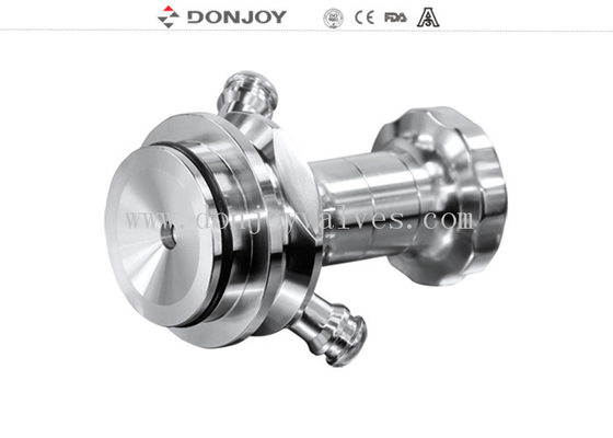 SS316L Manual  Aseptic sampling valve with pipeline connector and hose sample port for beer tank