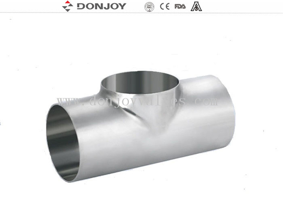 Sanitary Fittings Short Equal Tee Polished For Food Grade 3A Standard