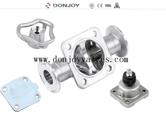SS316L Pharmacy Sanitary Diaphragm Valve With SS Handle