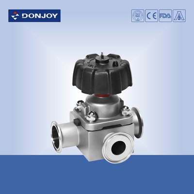 316L SS 1.5inch 3 way Clamp Sanitary Diaphragm Valve for phamacy hygienic process