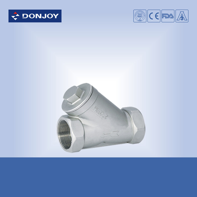 SS304 / SS316L Y type Fileter Sanitary Ball Valve ,  Angle Filter BSP Thread connection