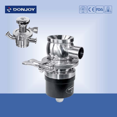 SS304 / 316 Pneumatic bottom tank valve with Plastic Actuator Welding Ends