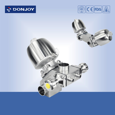 316L Multiport Pneumatic Diaphragm Valve with 6 port and  5 valve body