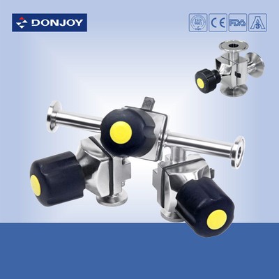 Stainless steel 316L Multiport  Phamacy Sanitary Diaphragm Valves with hand wheel of BPE standard