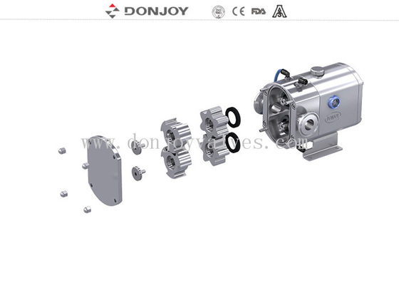 Viscosity High Purity Pumps , Mini Rotary Lobe Pump For Cheese And Whey Yogurt Transfer