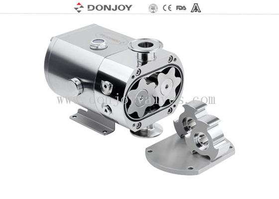 Viscosity High Purity Pumps , Mini Rotary Lobe Pump For Cheese And Whey Yogurt Transfer