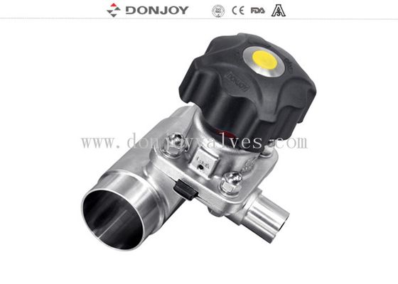 DONJOY  Sanitary Diaphragm Valve /Three T port valve with Welding Ends with plastic Handle