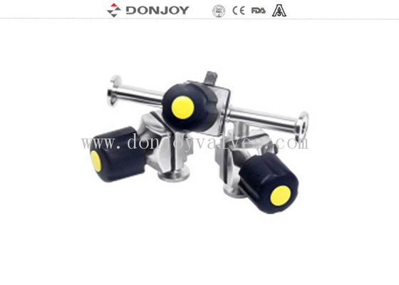 Stainless steel 316L Multiport  Phamacy Sanitary Diaphragm Valves with hand wheel of BPE standard