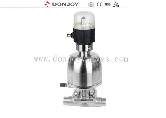 SS 316L Full Port Mini type Clamped  diaphragm valve wtih F top( One sensor to feedback the position)