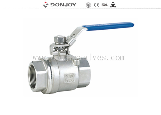 SS304 2 Peice  Sanitary Ball Valve With manual plastic handle