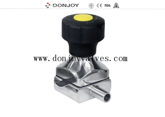 DN6 Direct Way Weld Sanitary Diaphragm Valve With Plastic Handwheel