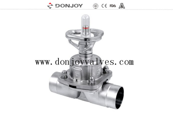 DN100 DONJOY 2 Way Sanitary Diaphragm Valve With Tri Clamp End