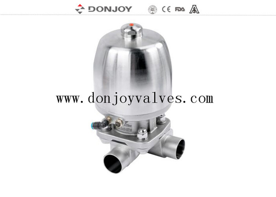 Donjoy T type 3 Way Pneumatic Diaphragm Valve For Pharmacy Industry