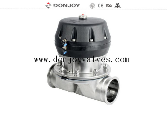 DN100 DONJOY 2 Way Sanitary Diaphragm Valve With Tri Clamp End
