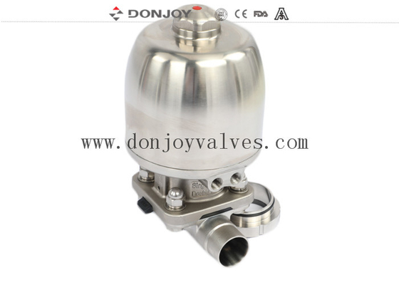 BPE 3 Way Sanitary Diaphragm Valves For Phamcy SS316L DONJOY Membrane