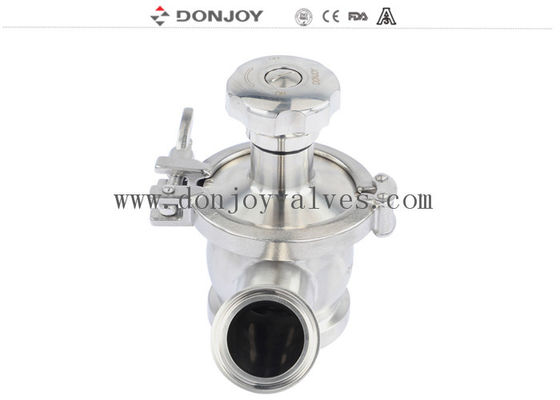 Zawór denny zbiornika radialnego sanitarnego SS316 Tri Clamp pneumatyczny z uszczelnieniem PTFE
